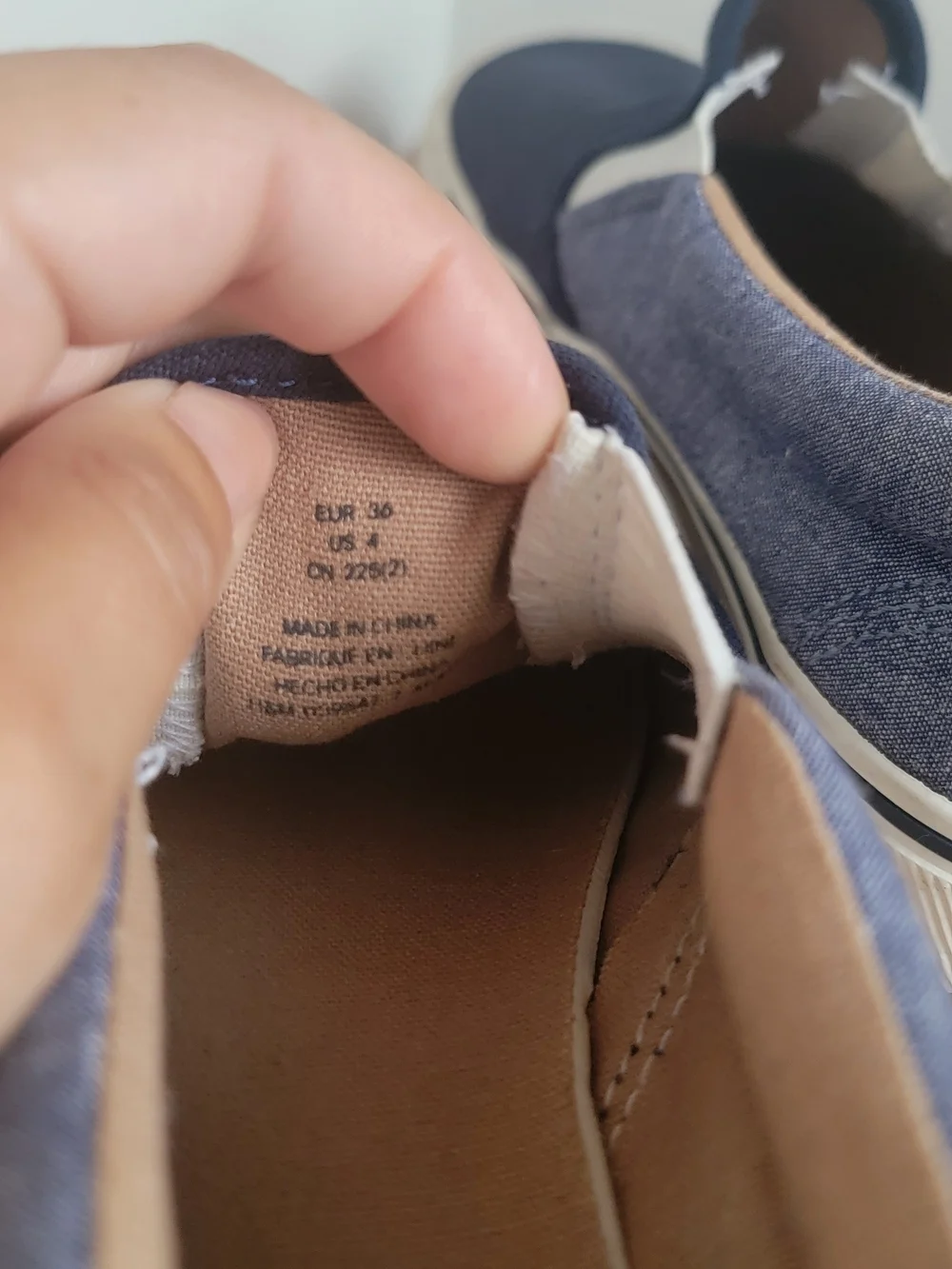 H&M Kids Navy Slip-On Canvas Shoes